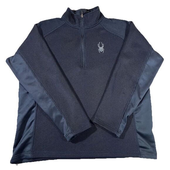 Spyder Outbound Core Black 1/4 Zip Pullover Sweater Men's Size XL - Picture 1 of 8